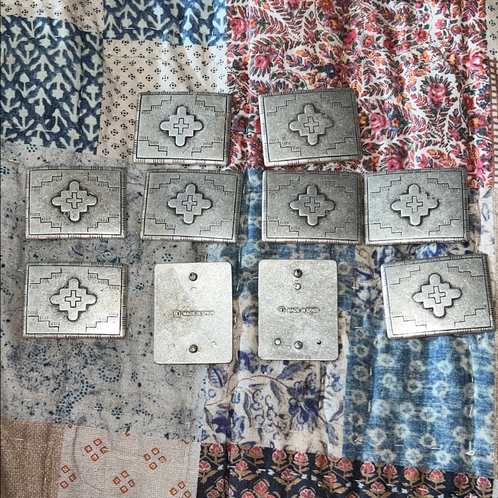Lot 10 Escada made in Spain belt or saddle conchos